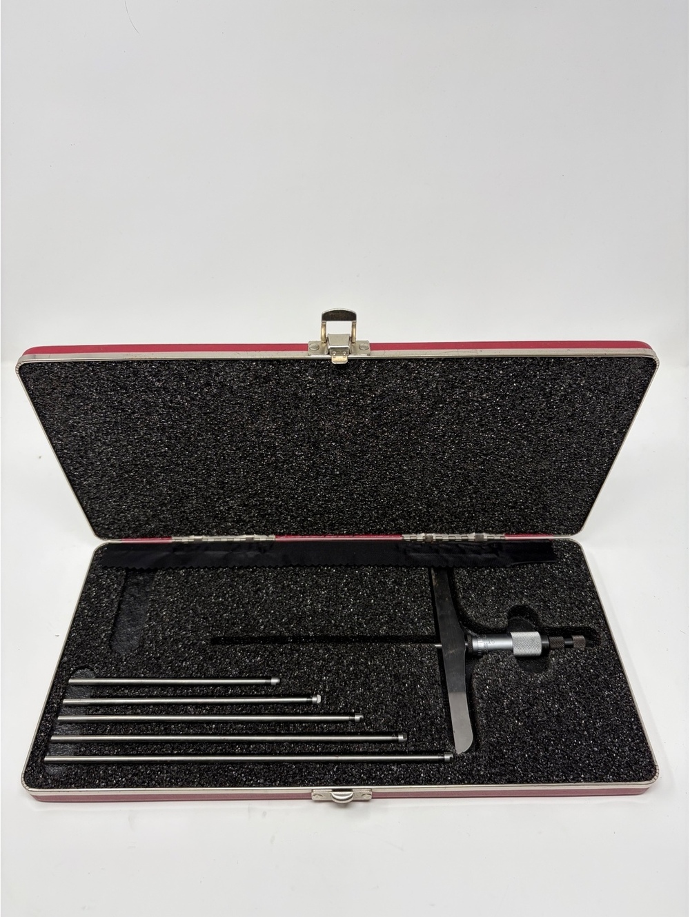 Starrett Depth Micrometer Set in Red Case